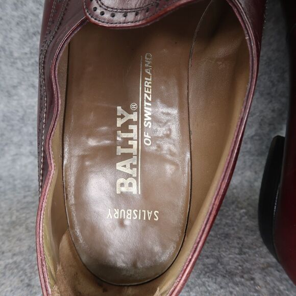 Bally Shoes Mens 8 Tassel Loafers Salisbury Wingtip Leather Brogue Classic Dress - Picture 7 of 15